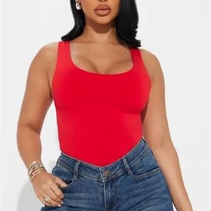 Women’s Red Tank Top Body Suit